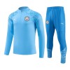 Manchester City Sweat d'Entraînement Quarter-Zip 2023-24 Bleue Pour Homme